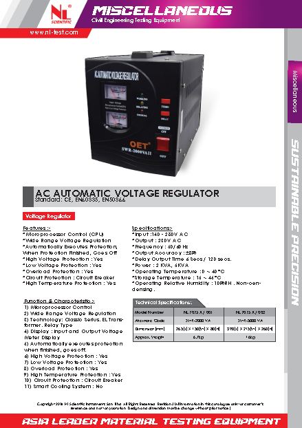 AC Automatic Voltage Regulator