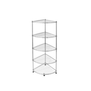 Rack Corner Mini 5Tiers Carbon Chrome Wire-shelves Adjustable