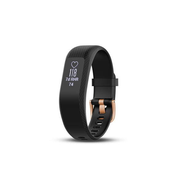 Vivosmart-3 Sports Activity Tracker Garmin Black Rose Gold Buckle