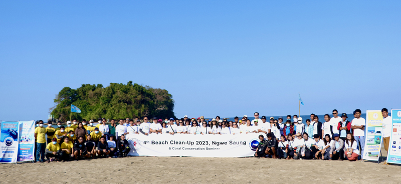 4th Ngwe Saung Beach Cleanup and Coral Conservation 2023